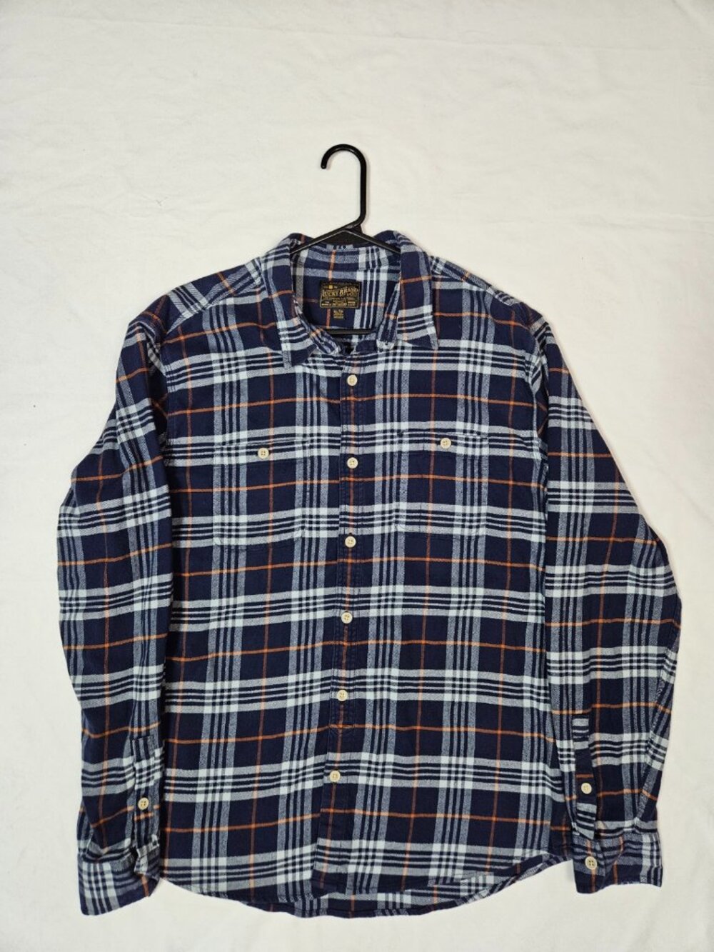 Classic Lucky Brand Blue Plaid Flannel Shirt XL 💙 Cloud Soft Grunge Casual